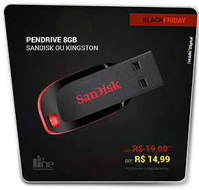 PenDrive 8GB SanDisk - R$14,99